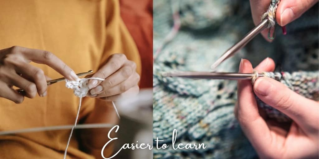 Which is easier knitting or crocheting?